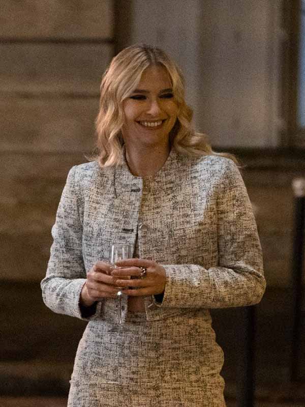 Camille Razat Emily In Paris Season 3 Tweed Jacket