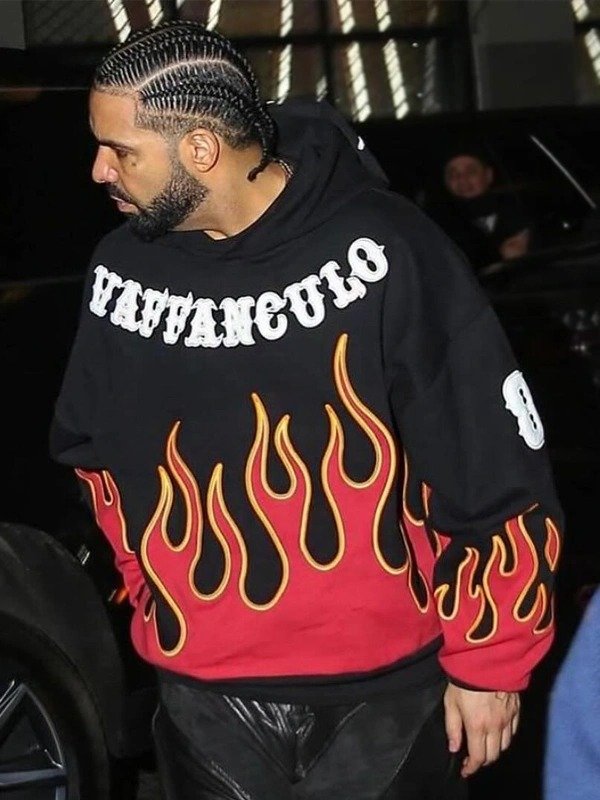 Drake Vaffanculo Black Flame Hoodie
