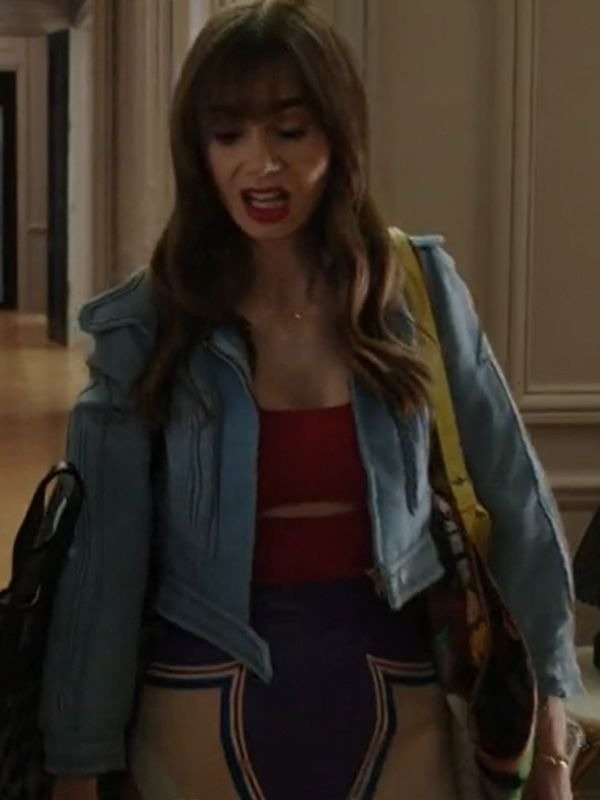 Emily In Paris Season 3 Lily Collins Cropped Jacket