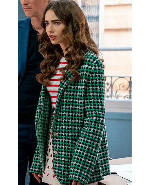 Emily in Paris S02 Emily Cooper Green Coat