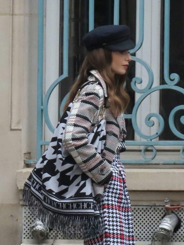 Emily In Paris Season 3 Emily Cooper Plaid Checkered Jacket