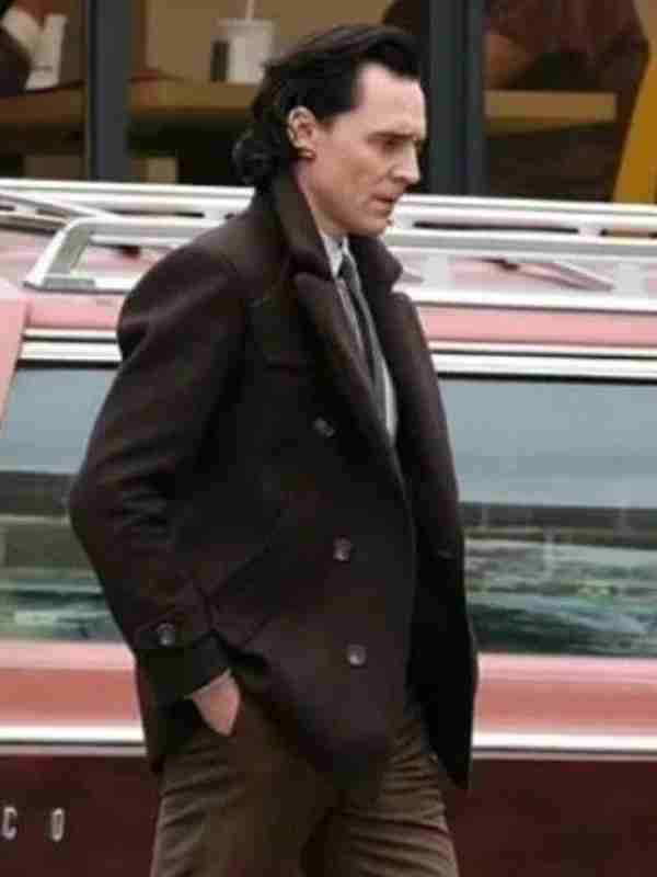 Loki Season 2 Tom Hiddleston Brown Peacoat - PINESMAX
