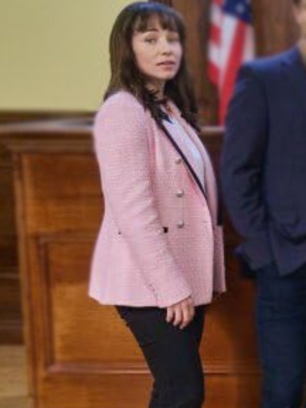 Marisa McIntyre True Justice Family Ties 2024 Pink Tweed Blazer