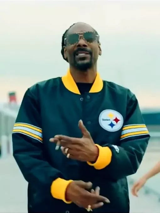 Back In The Game Snoop Dogg Black Steelers Bomber Jacket