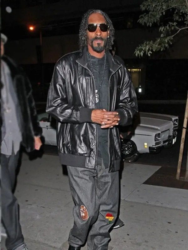 Snoop Dogg Leather Black Jacket