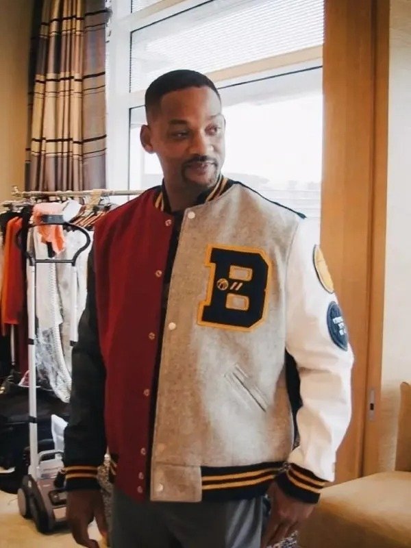 Will Smith X Varsity Multicolor Wool & Leather Jacket