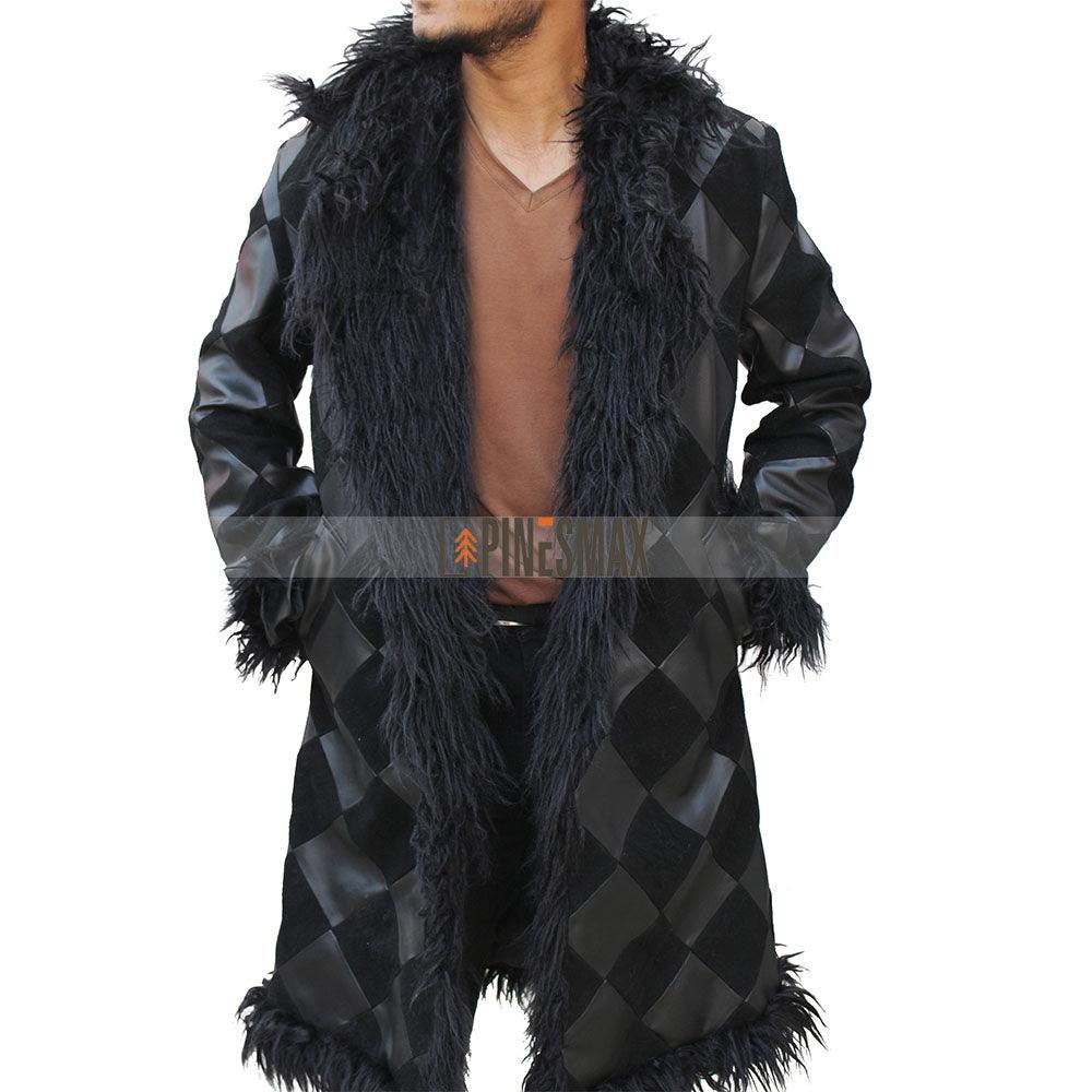 The Umbrella Academy Klaus Hargreeves Black Fur Coat - PINESMAX