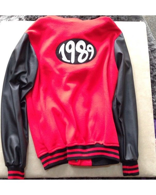 Taylor Swift 1989 Red Varsity Jacket - PINESMAX