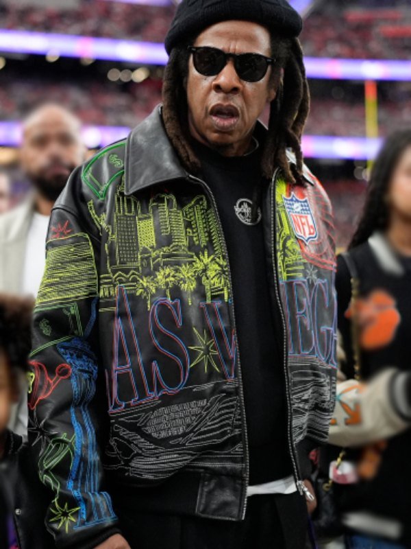 2024 Super Bowl LVIII Jay-Z Leather Jacket