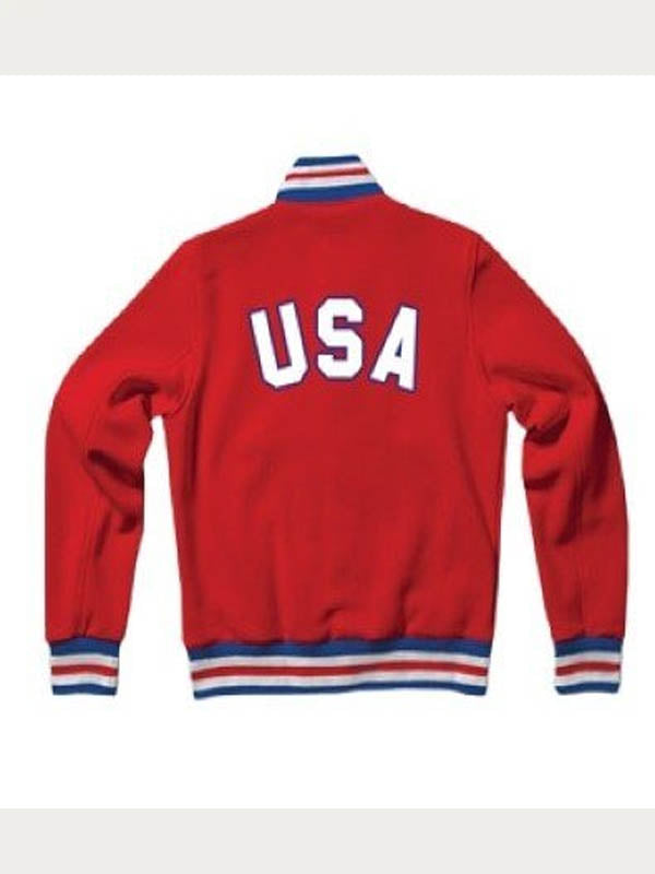 Red Letterman United States Jacket - PINESMAX