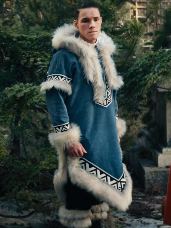 Ian Ousley Avatar The Last Airbender Sokka Blue Fur Coat