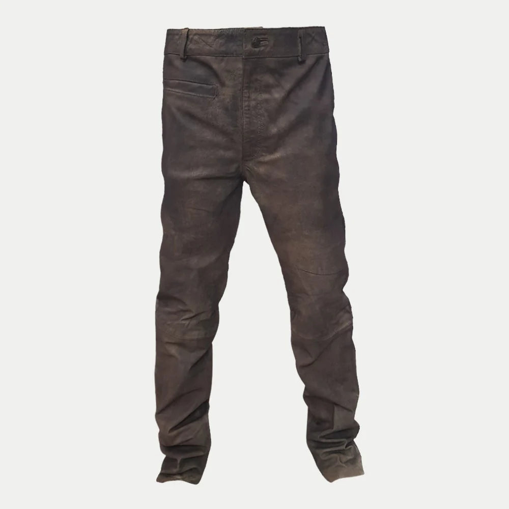 Mad Max Fury Road Rugged Leather Jeans Pants - PINESMAX