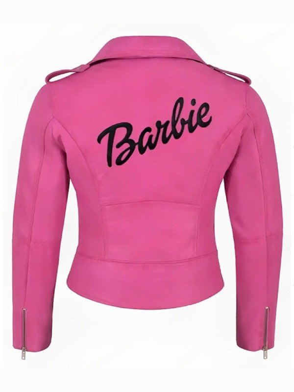 Barbie 2023 Margot Robbie Leather Jacket - PINESMAX