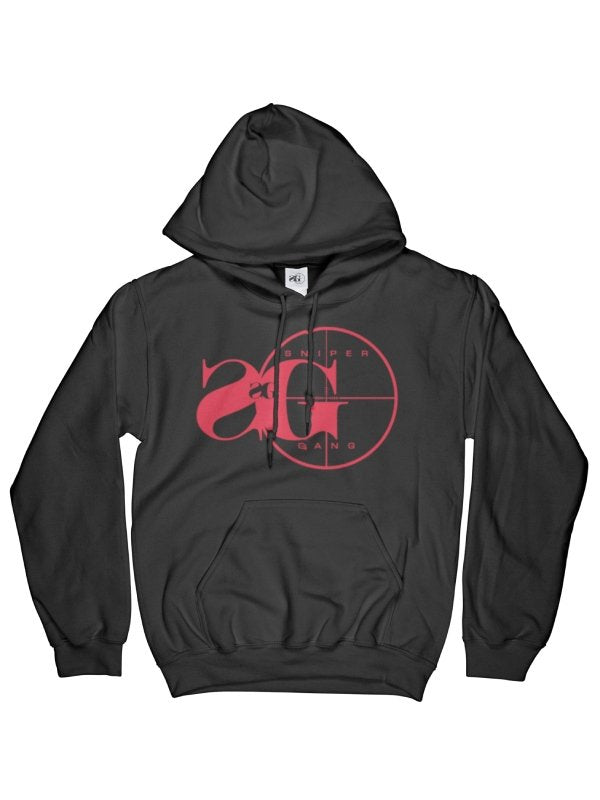 Sniper Gang Pullover Red and Black Hoodie