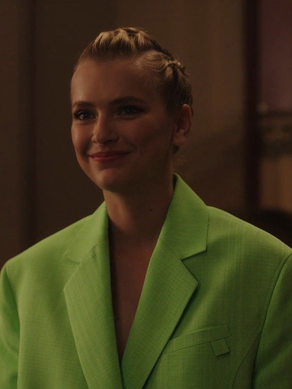 Camille Razat Emily In Paris Season 3 Green Oversized Blazer