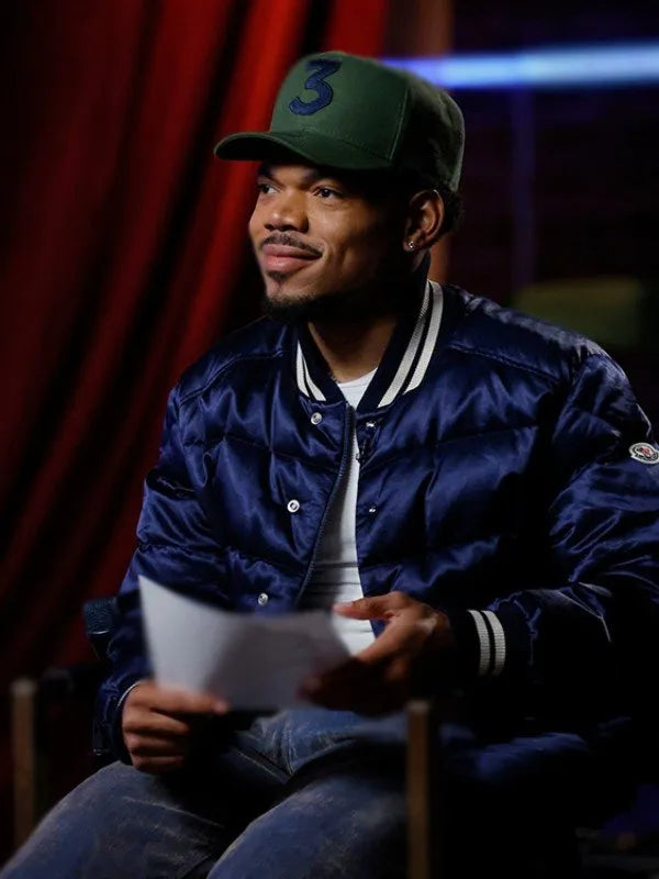 Chance the Rapper The Voice S25 Blue Bomber Jacket
