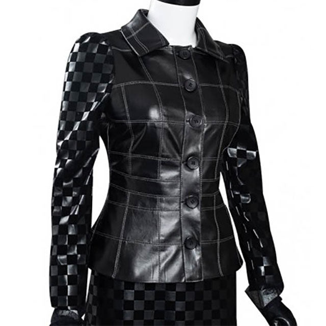 Cruella 2021 Emma Stone Black Leather Jacket - PINESMAX