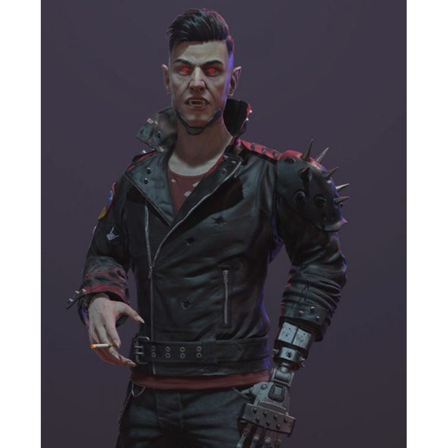 Cyberpunk 2077 Dracula Studded Leather Jacket - PINESMAX