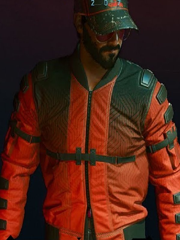 Cyberpunk 2077 Samurai Orange Bomber Jacket - PINESMAX
