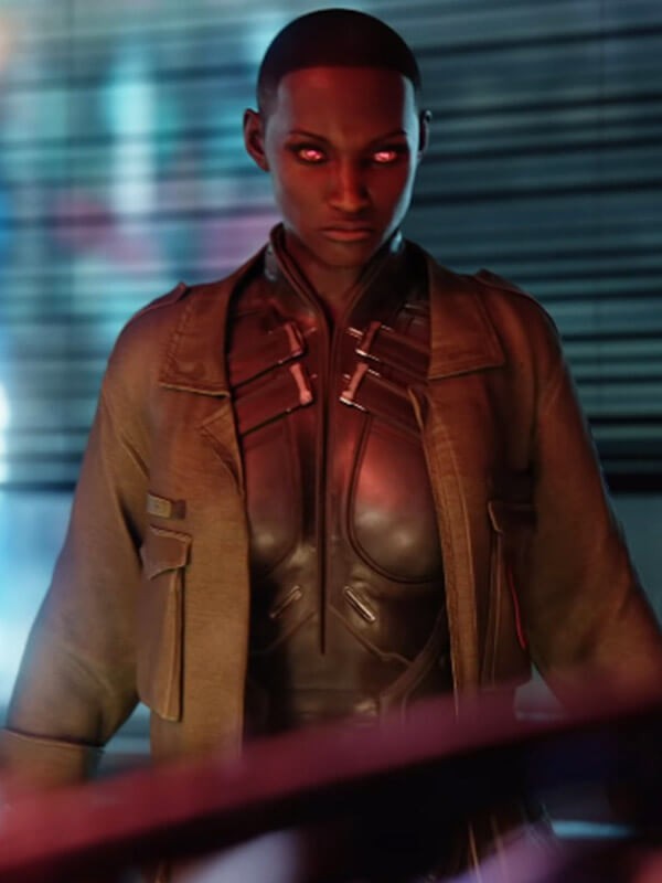 Cyberpunk 2077 T-Bug Brown Leather Jacket - PINESMAX