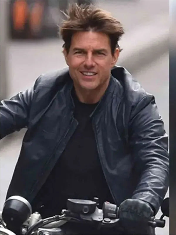 Tom Cruise Mission Impossible Dead Reckoning Part 1 Leather Jacket - PINESMAX