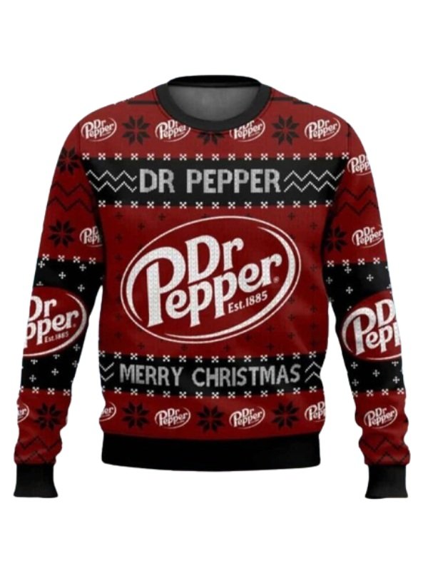 Dr Pepper Ugly Christmas Red Sweater