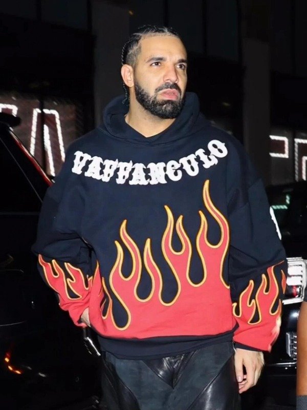 Drake Vaffanculo Black Flame Hoodie