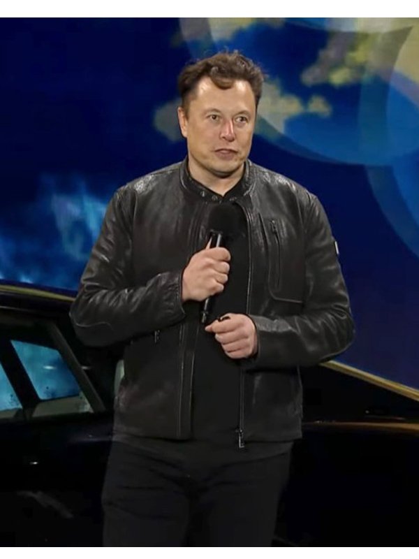 Elon Musk Tesla Event Leather Jacket - PINESMAX