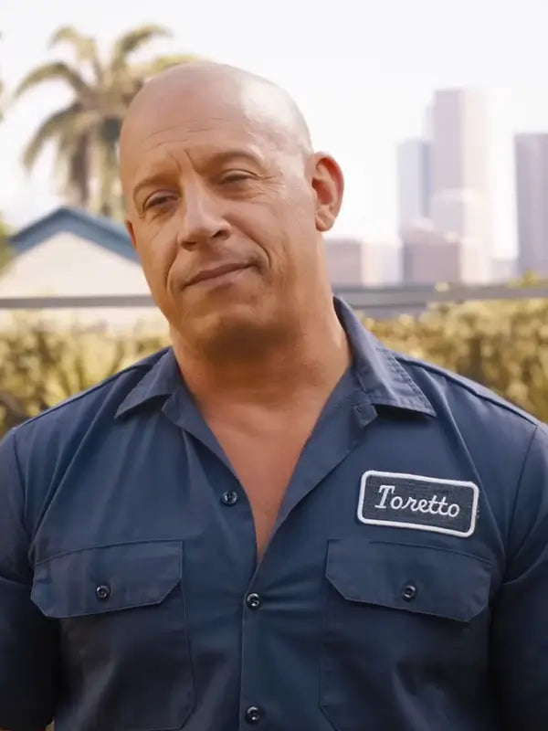 Fast X 2023 Vin Diesel Toretto Blue Shirt - PINESMAX