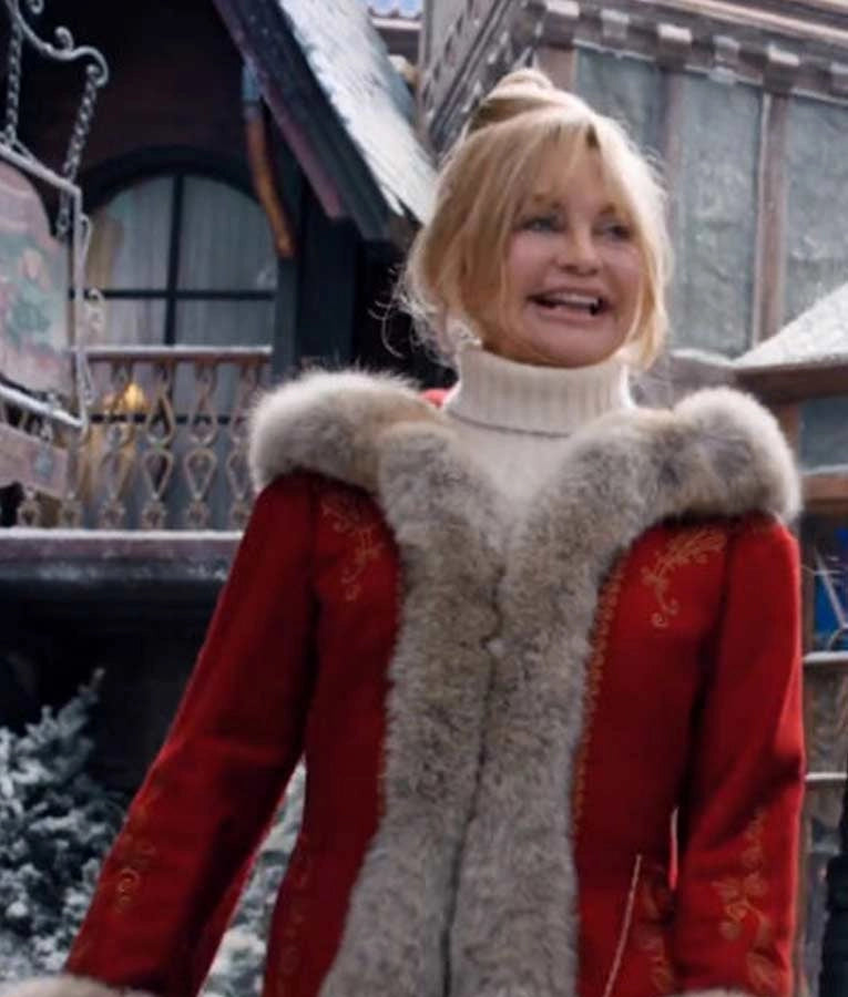Mrs. Claus The Christmas Chronicles 2 Red Wool Coat - PINESMAX