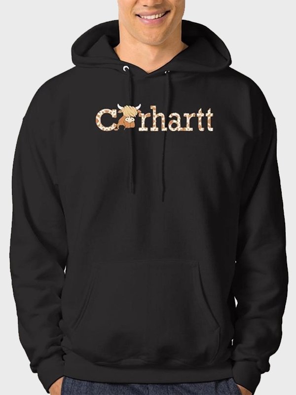 Highland Cow Carhartt Pullover Hoodie - PINESMAX
