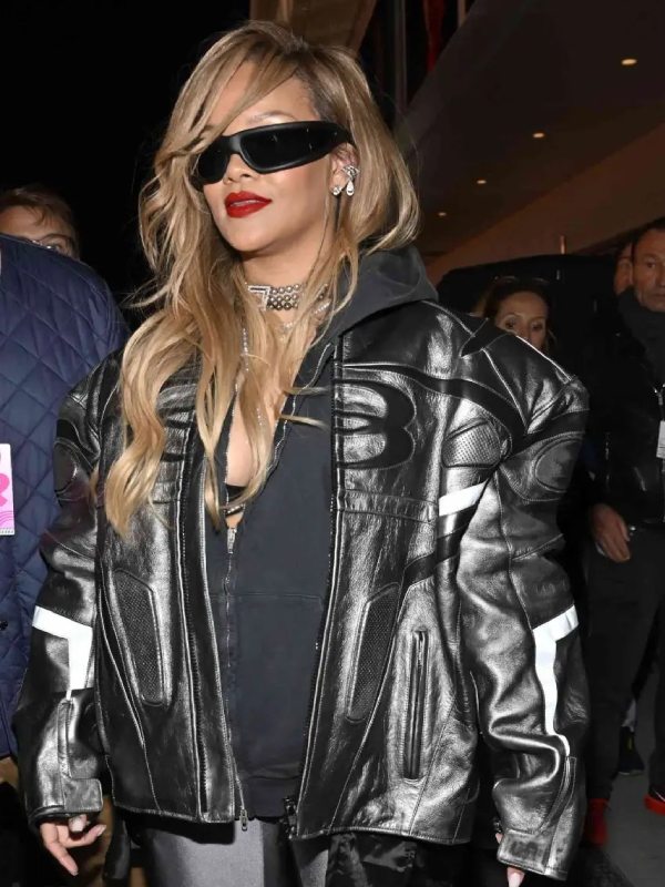Rihanna Las Vegas F1 Racing Leather Jacket