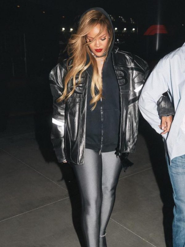 Rihanna Las Vegas F1 Racing Leather Jacket