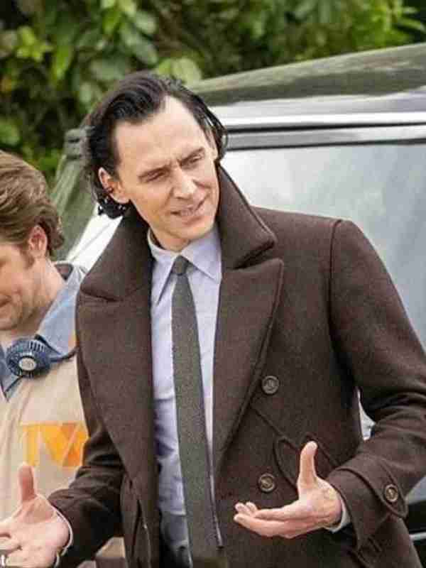 Loki Season 2 Tom Hiddleston Brown Peacoat - PINESMAX