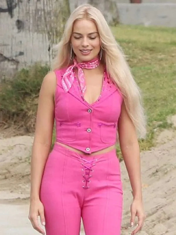 Barbie Margot Robbie Pink Vest - PINESMAX