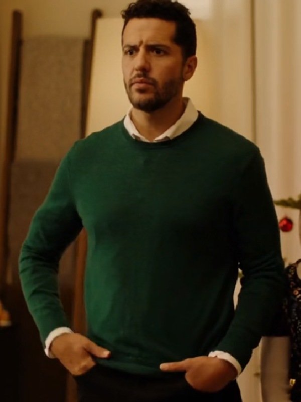Mom’s Christmas Boyfriend Zach Smadu Green Sweater