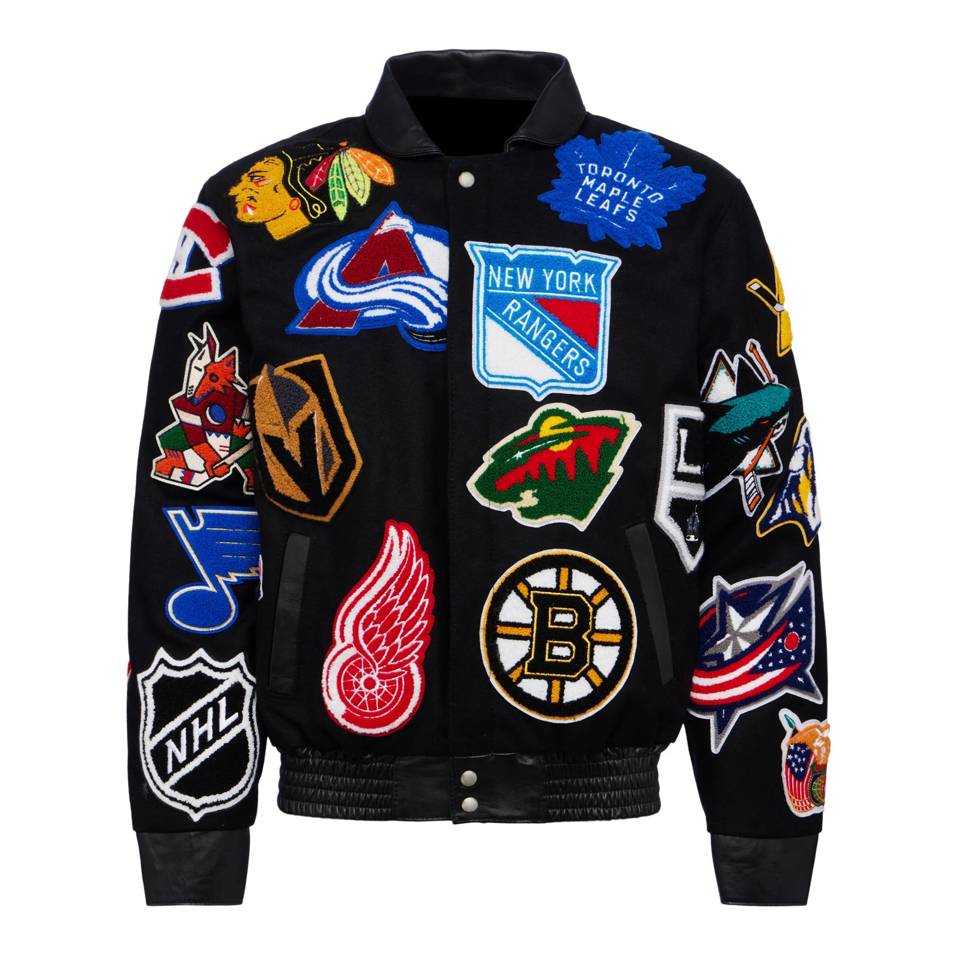 NHL Collage Jeff Hamilton Black Wool Jacket - PINESMAX