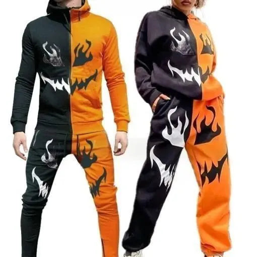 Couple Tracksuit For Halloween - PINESMAX