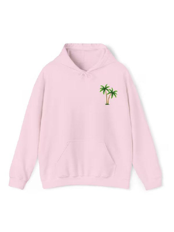 Palm Pink Pullover Hoodie - PINESMAX
