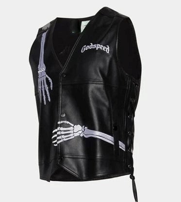 NYC Godspeed Rod Leather Vest - PINESMAX