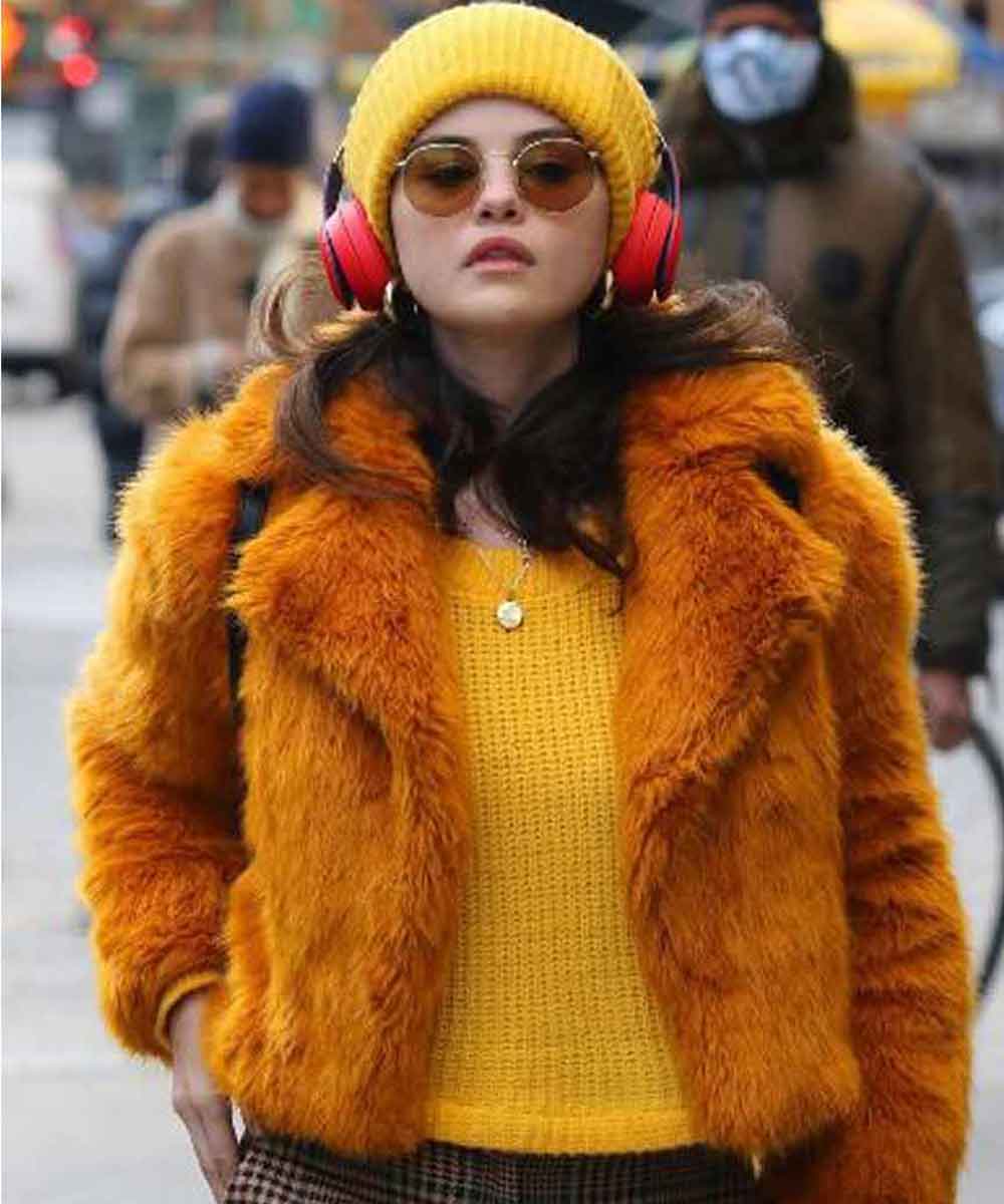 Only Murders In The Building Selena Gomez Fur Jacket - PINESMAX