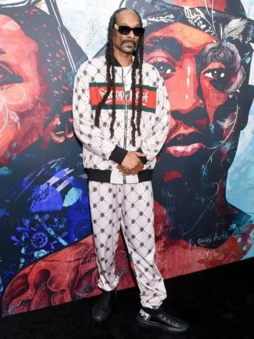 Snoop Dogg White Velour Tracksuit - PINESMAX
