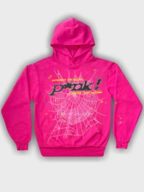 Sp5der Pink Hoodie - PINESMAX