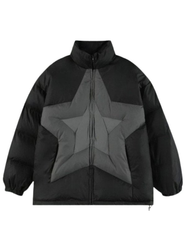 Star Patchwork Unisex Puffer Jacket