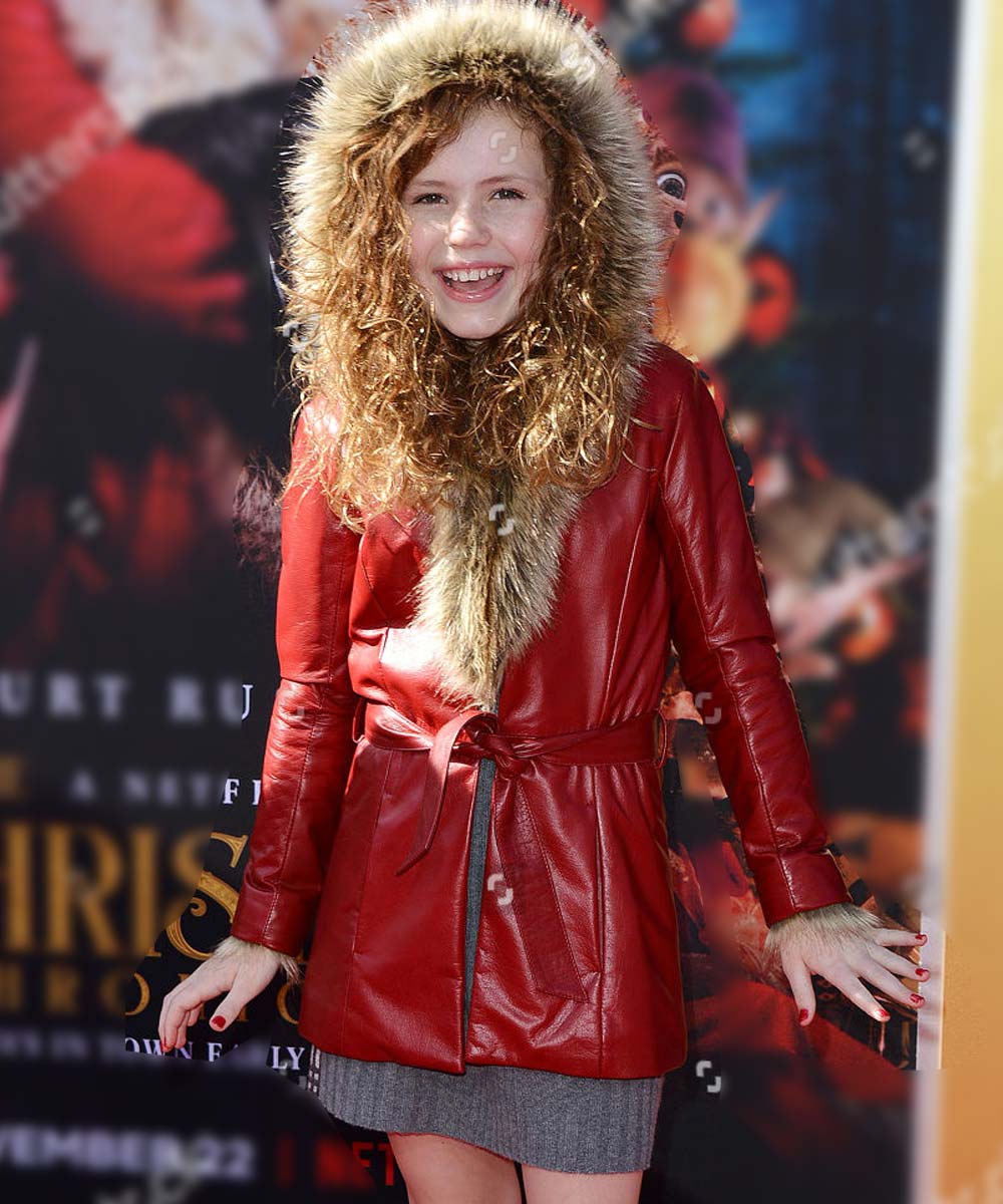 The Christmas Chronicles 2 Darby Camp Leather Coat - PINESMAX