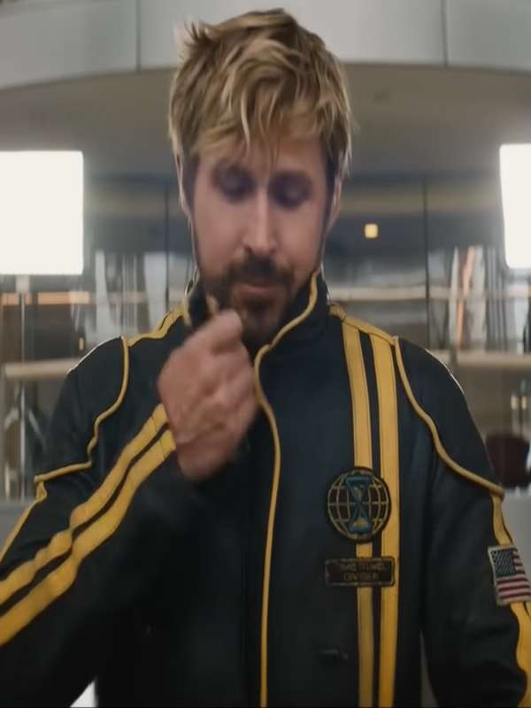 The Fall Guy 2024 Ryan Gosling Black Leather Jacket