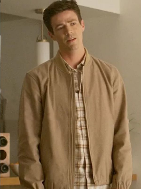 Grant Gustin The Flash Brown Bomber Jacket