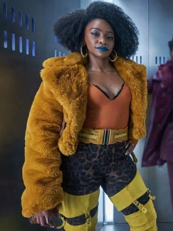 They Cloned Tyrone 2023 Teyonah Parris Cropped Jacket - PINESMAX