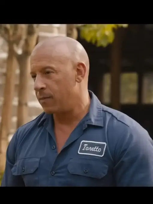 Fast X 2023 Vin Diesel Toretto Blue Shirt - PINESMAX