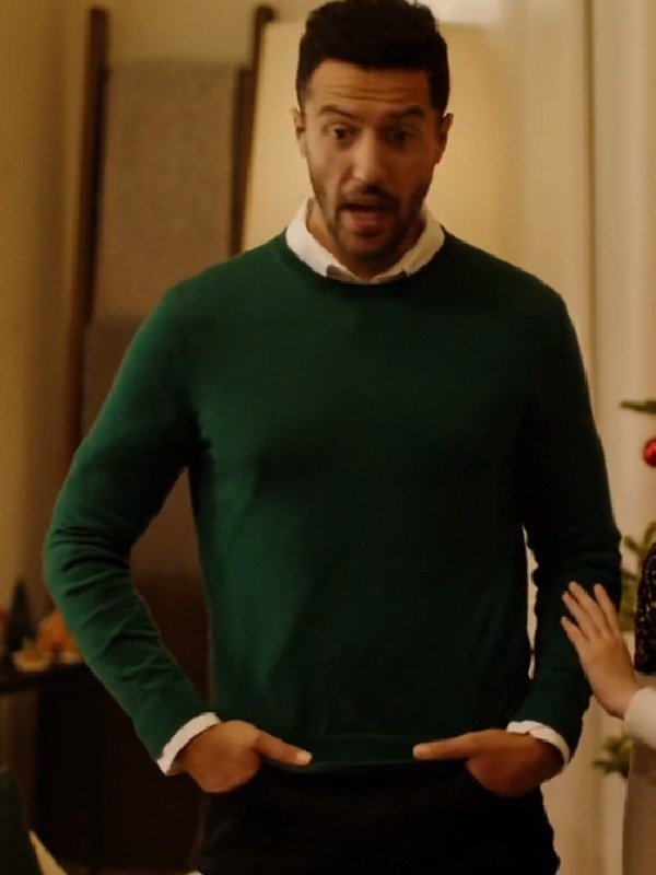 Mom’s Christmas Boyfriend Zach Smadu Green Sweater
